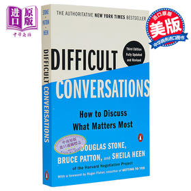 【中商原版】高难度谈话 第3修订版 英文原版 Douglas Stone Bruce Patton and Sheila Heen Foreword