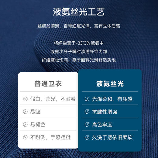 十如仕液氨丝光3A抗菌针织圆领卫衣LS01 商品图4