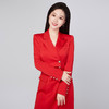 IWY/红色会议主持人正装女高级连衣裙设计感上台演讲比赛服装女213133Q1 商品缩略图0