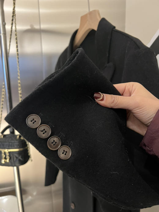 赫本羊毛大衣带垫肩 商品图5