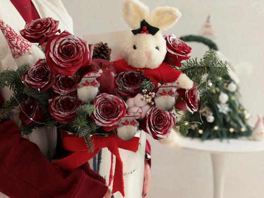 圣诞款玫瑰棉花松球圣诞树抱抱桶二选一 商品图8