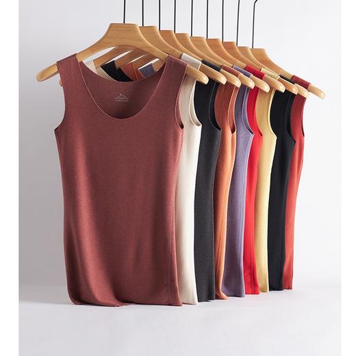 Mellroo美录秋冬季女士基础双面磨毛圆领保暖打底背心A10101 商品图2