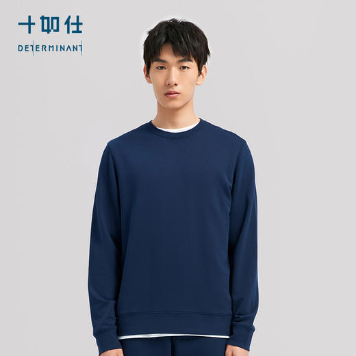 十如仕液氨丝光3A抗菌针织圆领卫衣LS01 商品图6