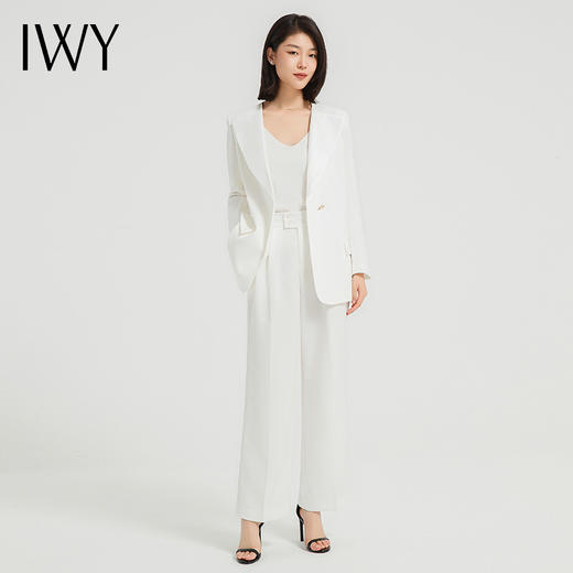 IWY/高端职业西装套装女气质干练韩版白色西服正装美容院工作服C13518+P33518 商品图1