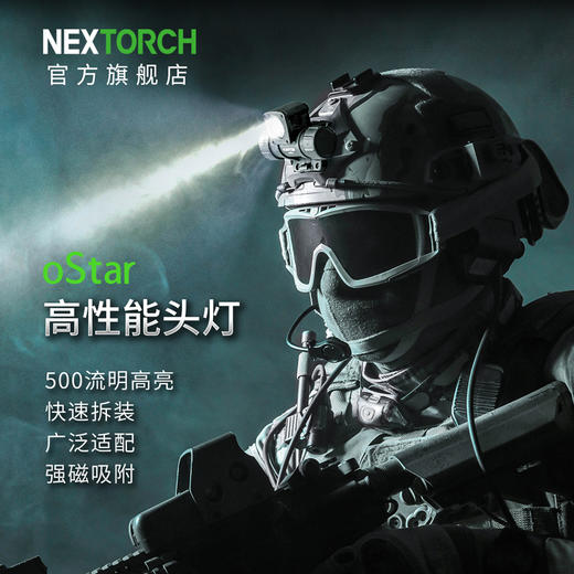 纳丽德（NEXTORCH）oStar磁吸模块化可拆分充电头灯 商品图0