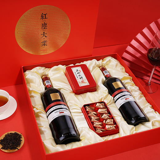 【罗维尔精选茶酒礼盒】西班牙原瓶进口·罗维尔精选干红两瓶、精选正山小种两盒 商品图8