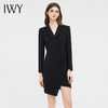 IWY/黑色西装连衣裙女秋冬长袖职业通勤正装售楼部工作服职业裙Q13330 商品缩略图3
