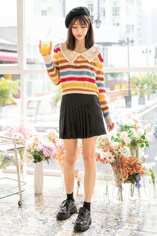 Stay2Weeks 甜美减龄彩红条纹针织上衣 13846 商品图5