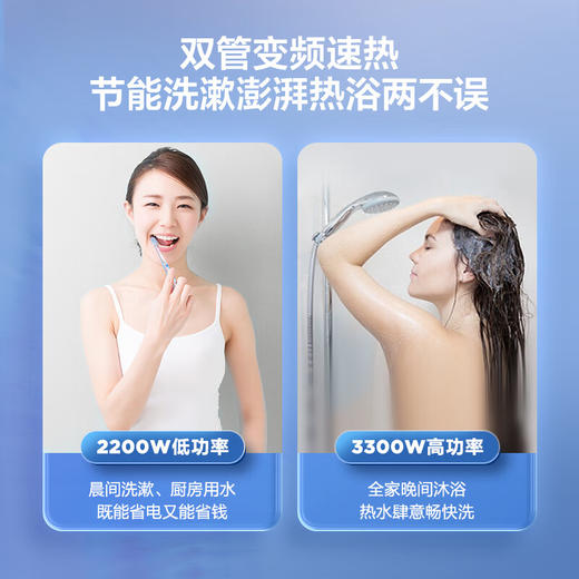 海尔（Haier）60升家用电热水器 3300W变频速热增容大水量 一级能效 水质可视 EC6002-JZ7U1 * 商品图3