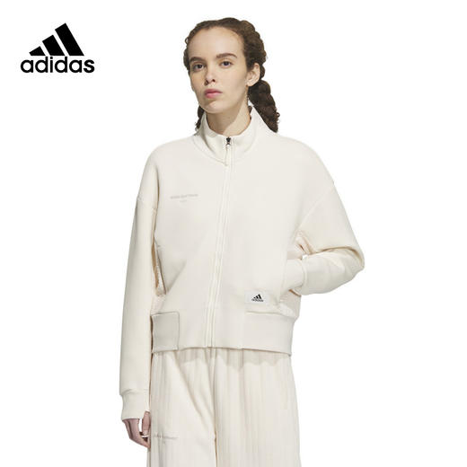 【库存有限，无货将作退款，建议勿拍】Adidas/阿迪达斯外套女冬新款立领宽松防风休闲轻运动夹克IP0758 商品图0