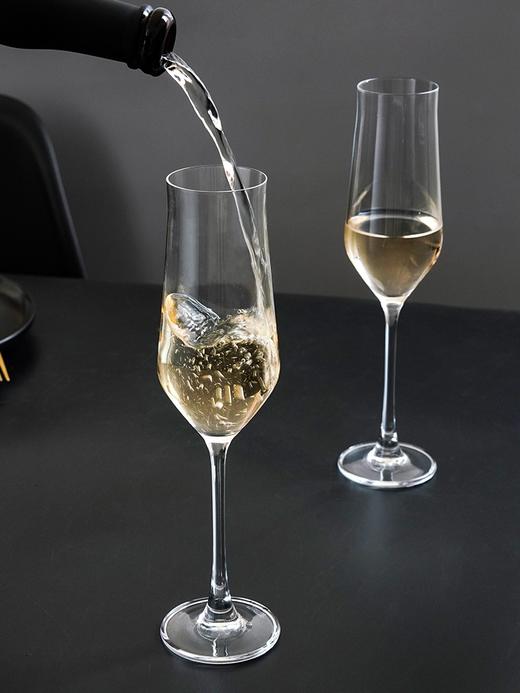 【样品特惠3折，仅2个，无货退款】BOHEMIA捷克进口水晶玻璃北欧香槟高脚杯ins创意个性家用高档酒杯 商品图1