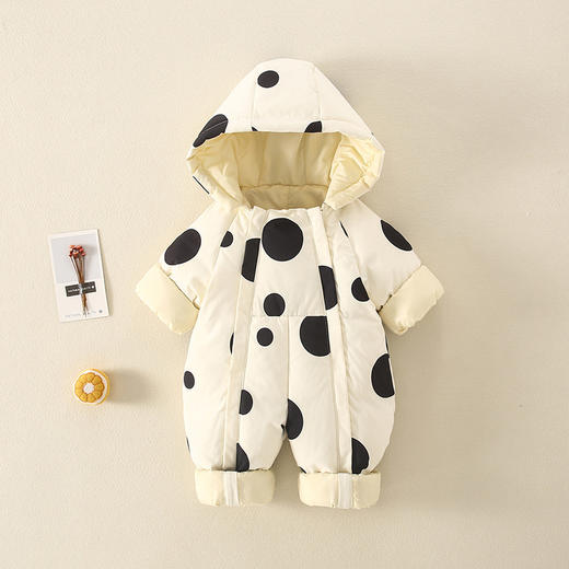 婴儿连体衣男女宝宝冬装羽绒连体衣儿童衣服哈衣爬服男加厚款 商品图0