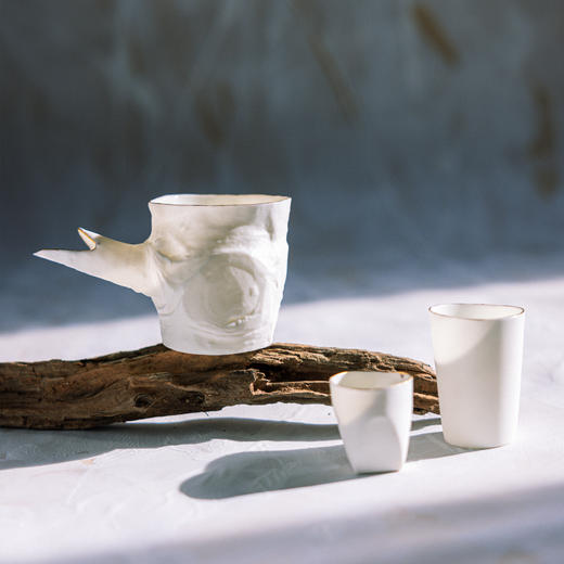 「法国 Atelier Murmur」耳语工作室 蓝边 金边 植物系列 杯 瓷器 商品图1