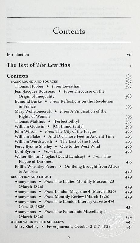 【中商原版】诺顿文学解读系列 末后一个男人 英文原版 Norton Critical Editions The Last Man Mary Shelley 经典名著 商品图3