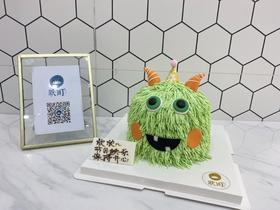绿色小怪兽搞怪蛋糕