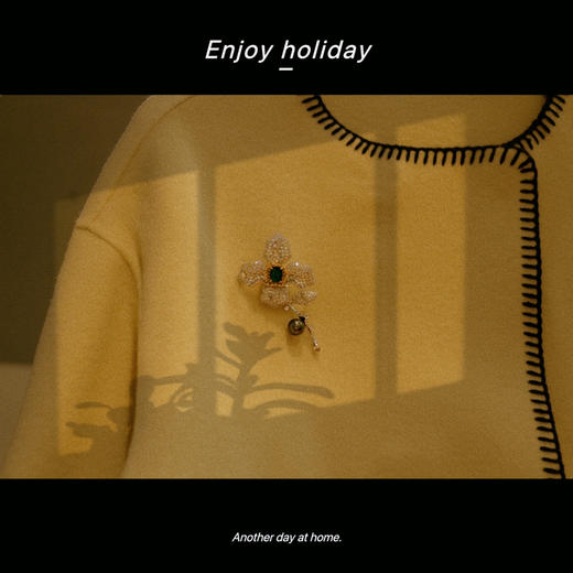 甄珠贝 大溪地黑珍珠胸针 9mm 商品图1