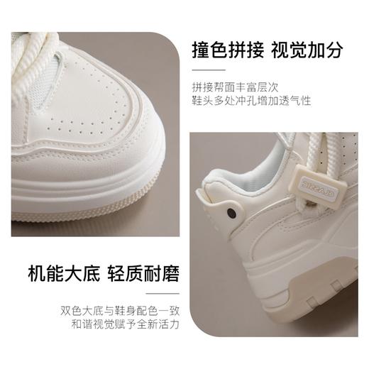 ZHR运动鞋女2023冬季新款潮流百搭休闲拼接脏辫鞋带厚底面包鞋 商品图13