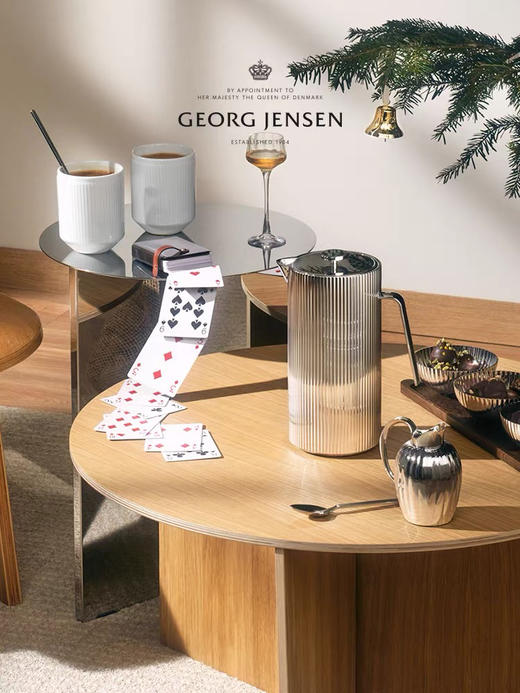 Georg Jensen乔治杰生北欧法压壶不锈钢双层咖啡壶轻奢茶壶家用 商品图1