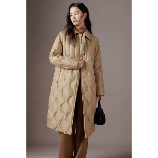 时尚气质90白鹅绒羽绒服女2023冬季新款设计感中长款保暖外套 商品图1