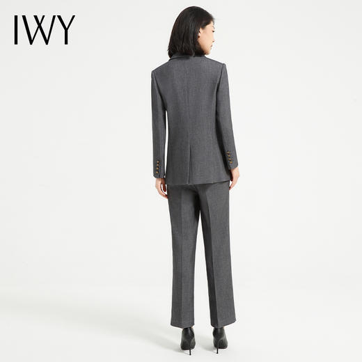 IWY/高端灰色双排扣西装套装气质休闲韩版总裁职业装面试工作服C13302+P23302 商品图4