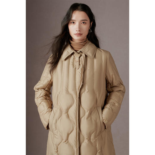 时尚气质90白鹅绒羽绒服女2023冬季新款设计感中长款保暖外套 商品图3