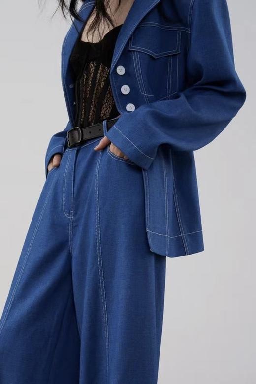 ANSUABEL 翻领简约牛仔收腰外套 17193 商品图2