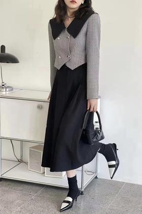 Le Malene 优雅黑色小香风套装 17202