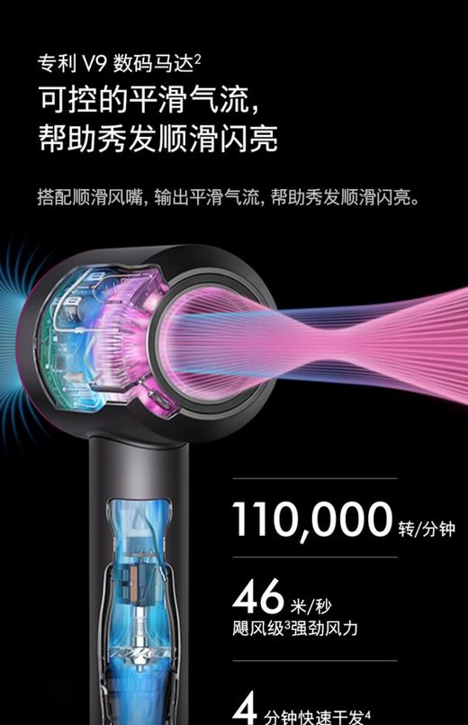 【dyson/戴森吹风机/双十一前下单福利送气垫梳】HD15（欧版）吹风机第九代新款多种颜色顺丰包邮 商品图7