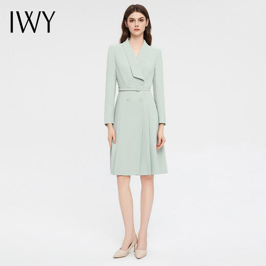 IWY/气质上镜显白连衣裙女正式场合职业裙高端通勤装珠宝店西装工作服Q13334 商品图0