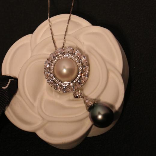 甄珠贝 复古中式胸针 淡水11-12mm + 大溪地水滴10-11mm 商品图5