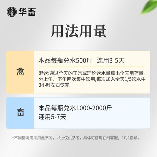 华畜双黄连口服液500ml 清热解毒 抗菌消炎 禽畜通用感冒呼吸道药 商品图2