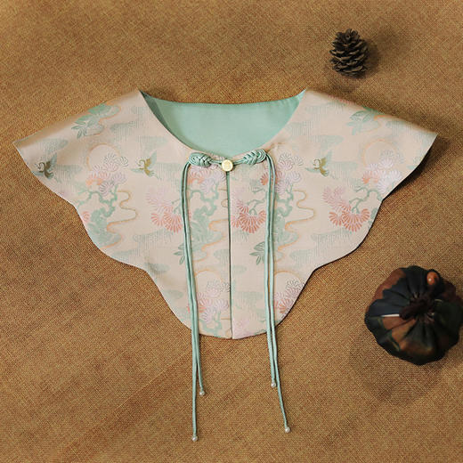 裁缝学苑AX150宋锦复古国风贡缎香云纱云肩纸样女装假领子装饰版型 商品图1