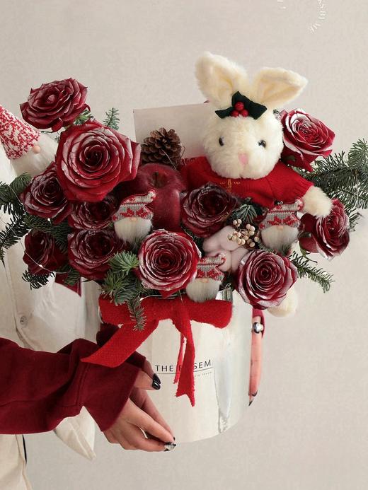 圣诞款玫瑰棉花松球圣诞树抱抱桶二选一 商品图5