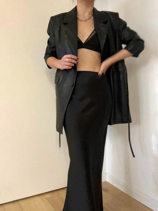 ranyepersonal｜jacket 翘肩可拆卸拼接袖设计皮衣 [ 黑BODY23JA02 ] 商品图11