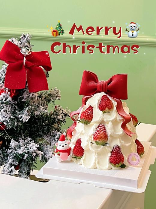 圣诞小熊 | 草莓树蝴蝶结蛋糕 商品图2