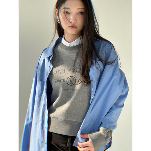 Even Vintage | 新疆长绒棉 云朵空气感美式学院定制印花logo卫衣 商品图0