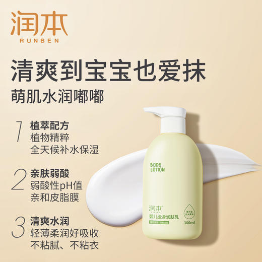 【四季润肤，宝宝护舒适】润本儿童身体乳，妙趣横生的呵护秘籍，告别干燥鳞屑，四季如春，让肌肤永葆湿润与弹性，专为宝贝打造的温柔呵护，细腻如丝！ 商品图1