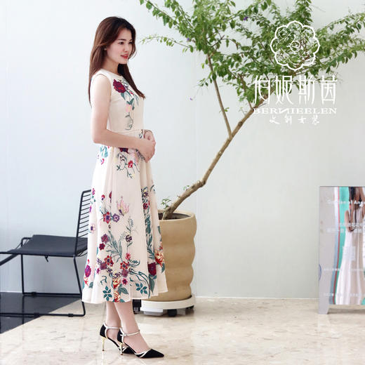 9c 千年情话—梁祝绣花无袖连衣裙黄白游色LZ3S19 商品图8