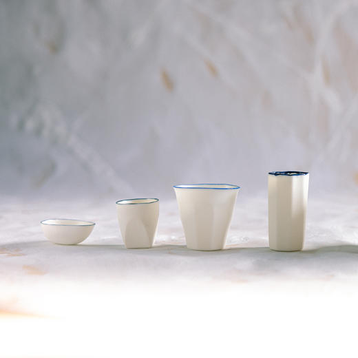 「法国 Atelier Murmur」耳语工作室 蓝边 金边 植物系列 杯 瓷器 商品图4