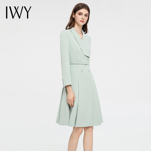IWY/气质上镜显白连衣裙女正式场合职业裙高端通勤装珠宝店西装工作服Q13334 商品图3