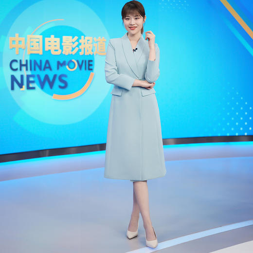 IWY/优雅新中式主持人连衣裙女长款播音艺考正装气质高端蓝色裙子FYQ208 商品图4