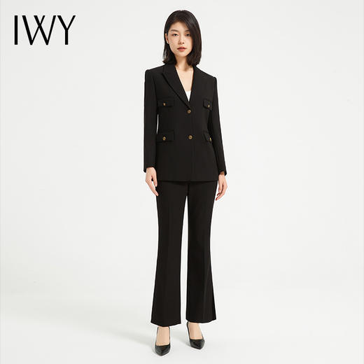 IWY/黑色西装套装气质干练总裁上班正装商务职业工作服C13319+P33319 商品图0