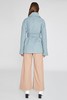 Ingrid Sune 蓝灰色束腰短款大衣 13723 商品缩略图1