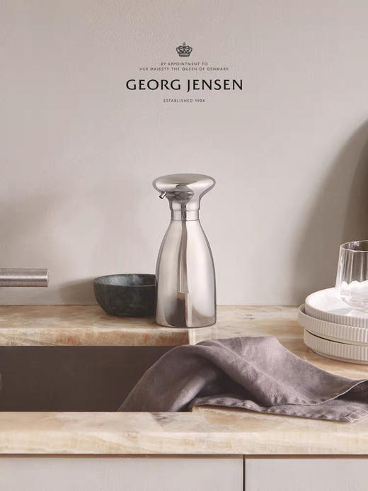 Georg Jensen乔治杰生北欧洗手液分装瓶皂液器抑菌不锈钢轻奢摆件 商品图0