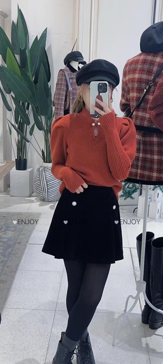 【门店同款】冬季派对复兴-新中式袖套针织上衣 155594325 商品图1