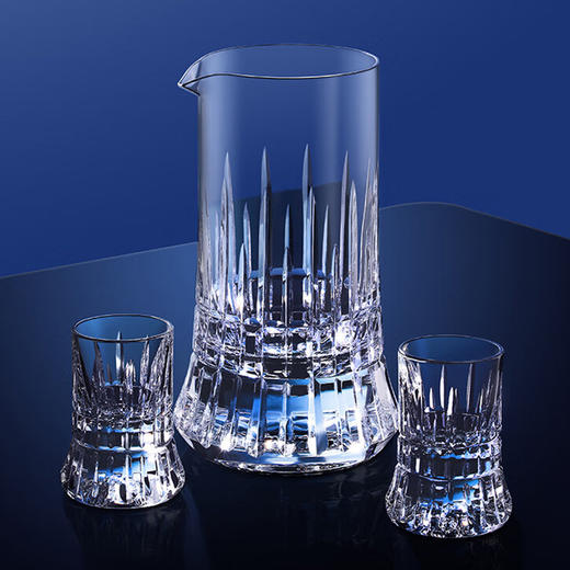 凯洛诗Calops光芒水晶白酒杯套装礼盒定制生日送礼家用高档高颜值分酒器 光芒白酒杯B款 商品图3