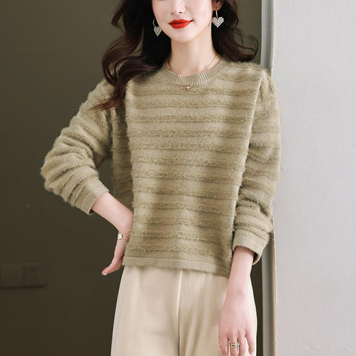 高腰小个子短款毛衣，女秋冬配裙子的上衣新款冬季内搭针织衫CC-11-68157 商品图1