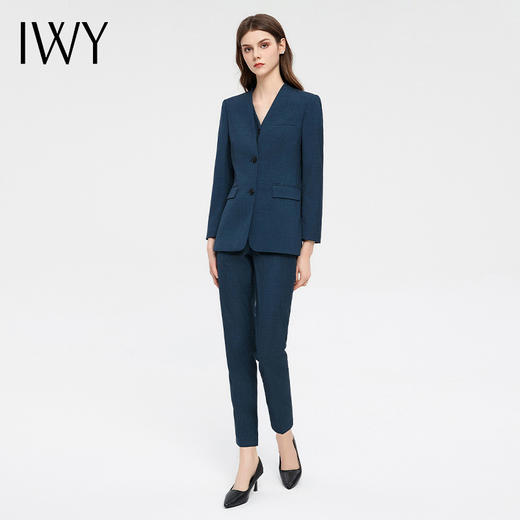 IWY/高级感藏青色西装马甲三件套职业装珠宝店工作服正式场合商务正装CM13322+P12222 商品图2