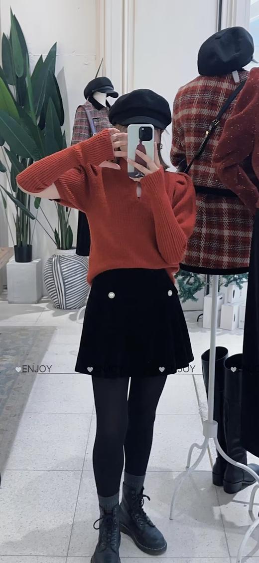 【门店同款】冬季派对复兴-新中式袖套针织上衣 155594325 商品图2