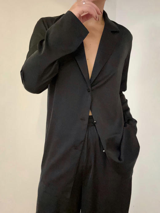 ranyepersonal｜pajamas SET 简约真丝混纺垂感套装  [ BODY23PJS01- 黑0 / 白1 ] 商品图9